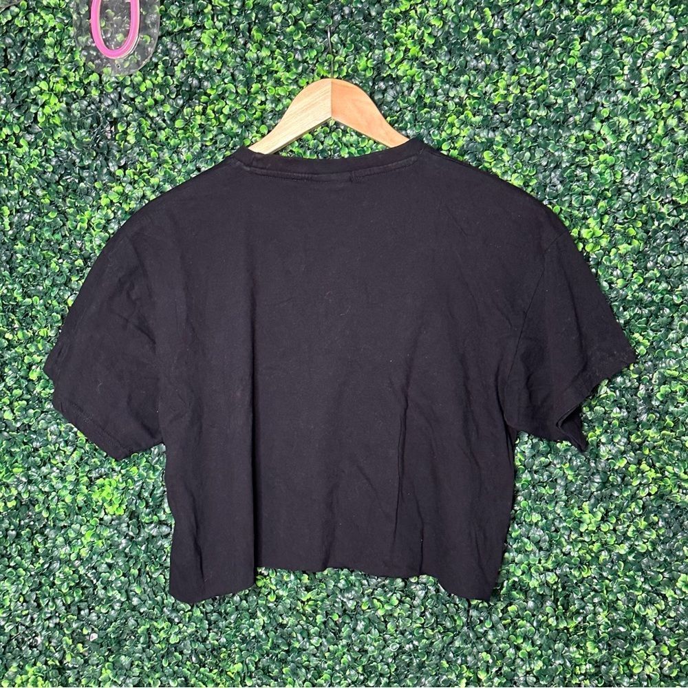 Dolly Noire Deejay Time Cropped Black Graphic Tee Sz Large - Picture 6 of 6